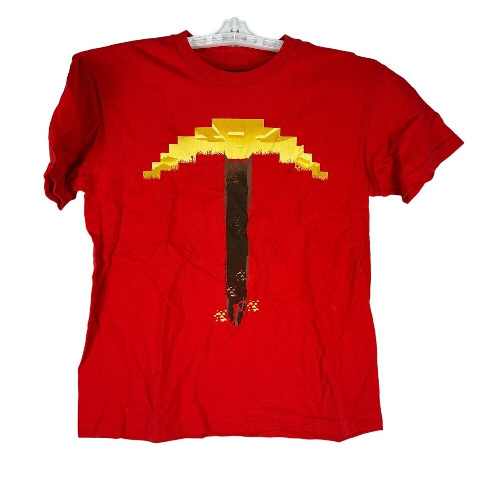 Mojang Minecraft Youth Boys Short Sleeved T-Shirt Size M Red